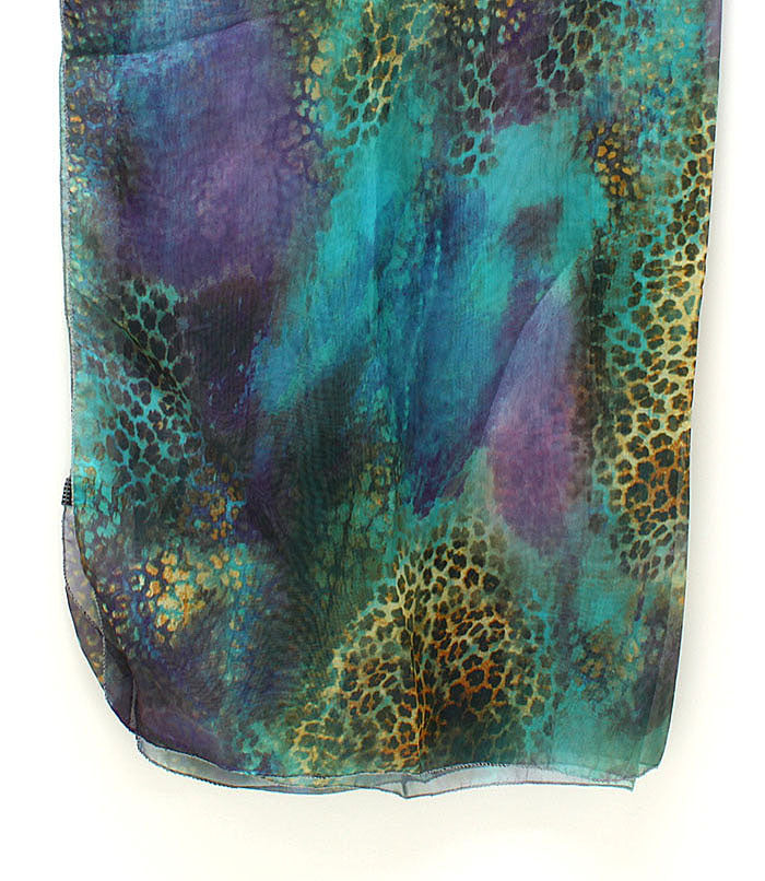 Multi Color-Animal Print Scarf
